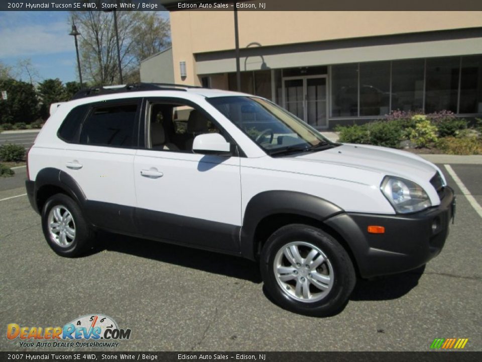 2007 Hyundai Tucson SE 4WD Stone White / Beige Photo #10
