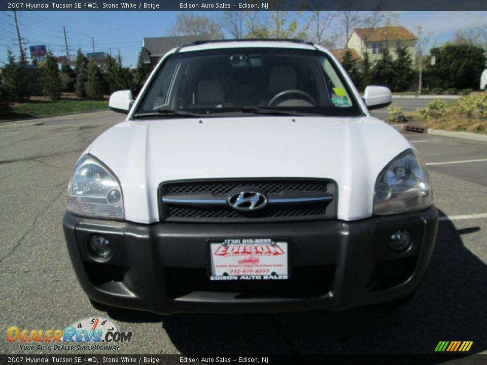 2007 Hyundai Tucson SE 4WD Stone White / Beige Photo #12