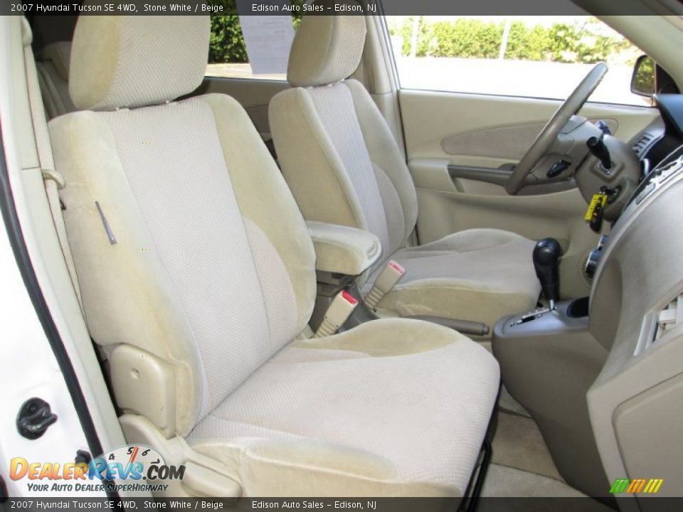2007 Hyundai Tucson SE 4WD Stone White / Beige Photo #14