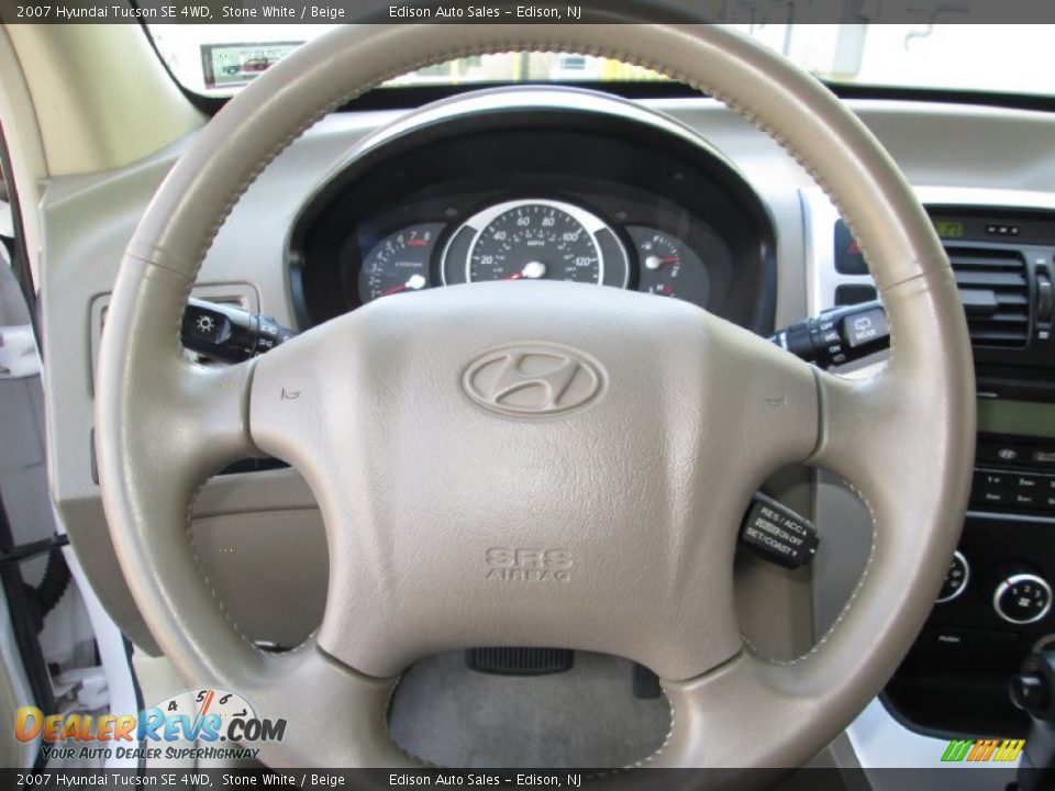 2007 Hyundai Tucson SE 4WD Stone White / Beige Photo #22