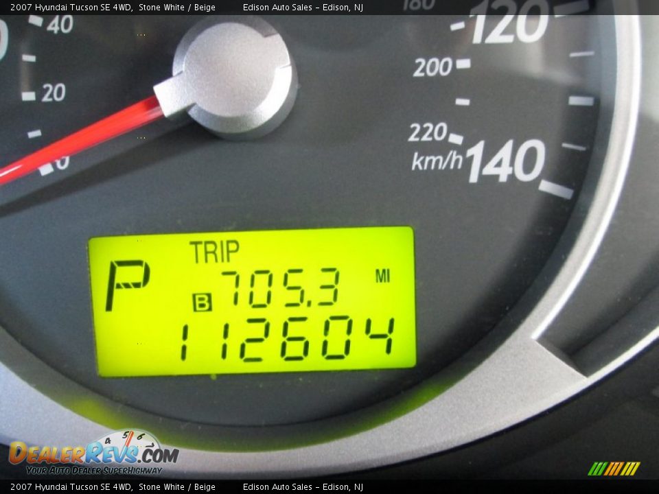 2007 Hyundai Tucson SE 4WD Stone White / Beige Photo #23