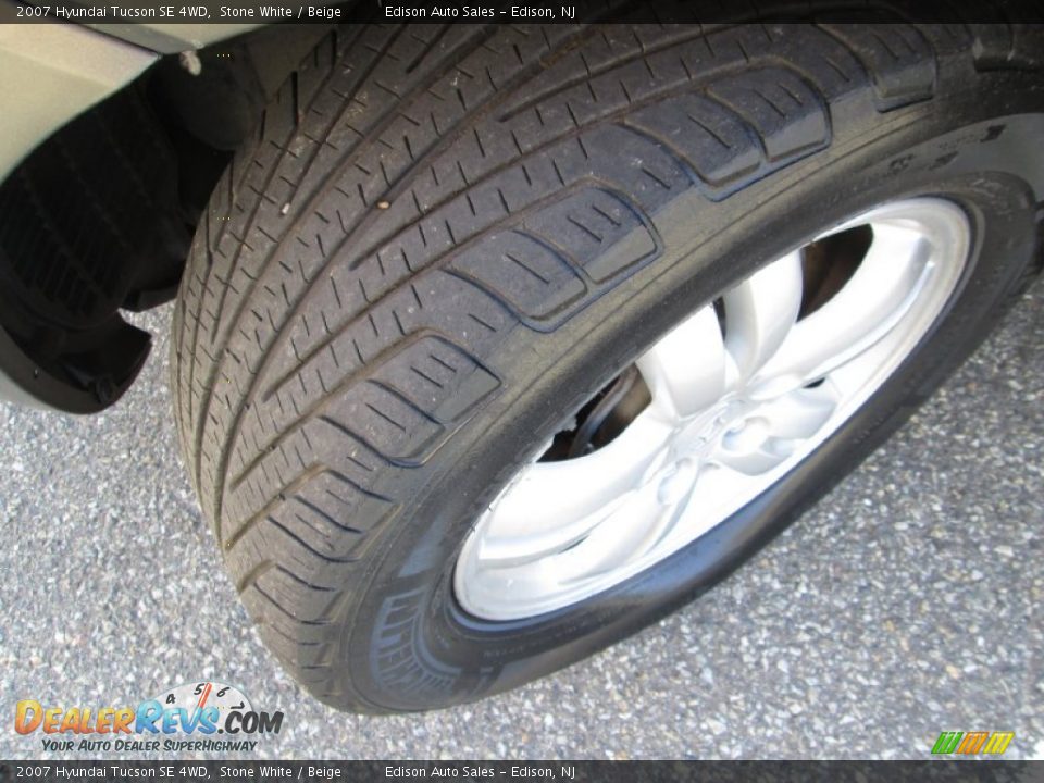 2007 Hyundai Tucson SE 4WD Stone White / Beige Photo #28