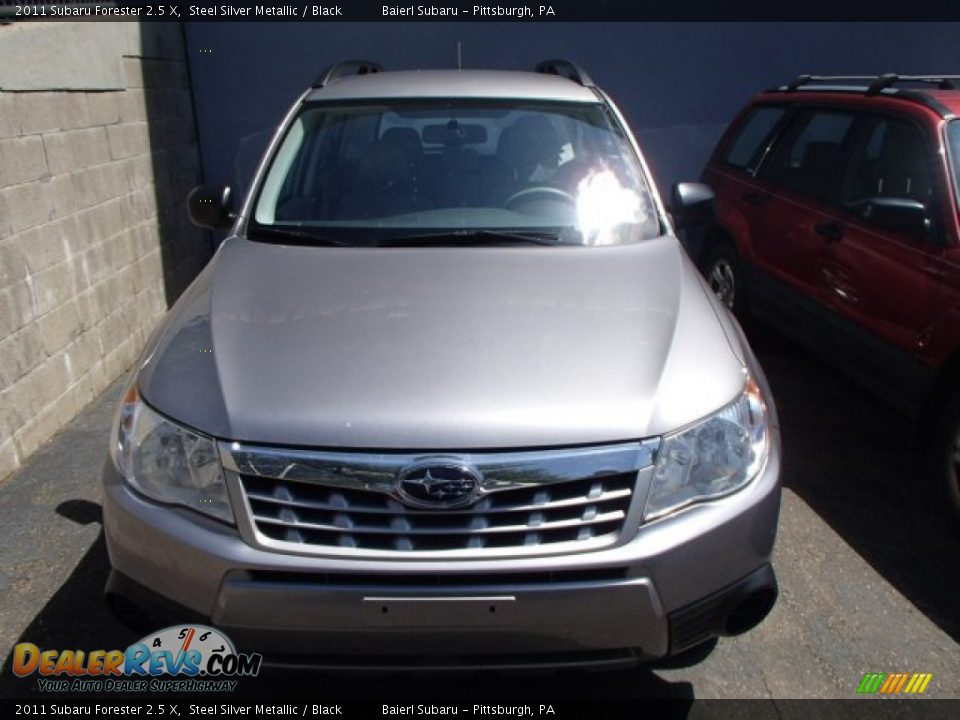 2011 Subaru Forester 2.5 X Steel Silver Metallic / Black Photo #2