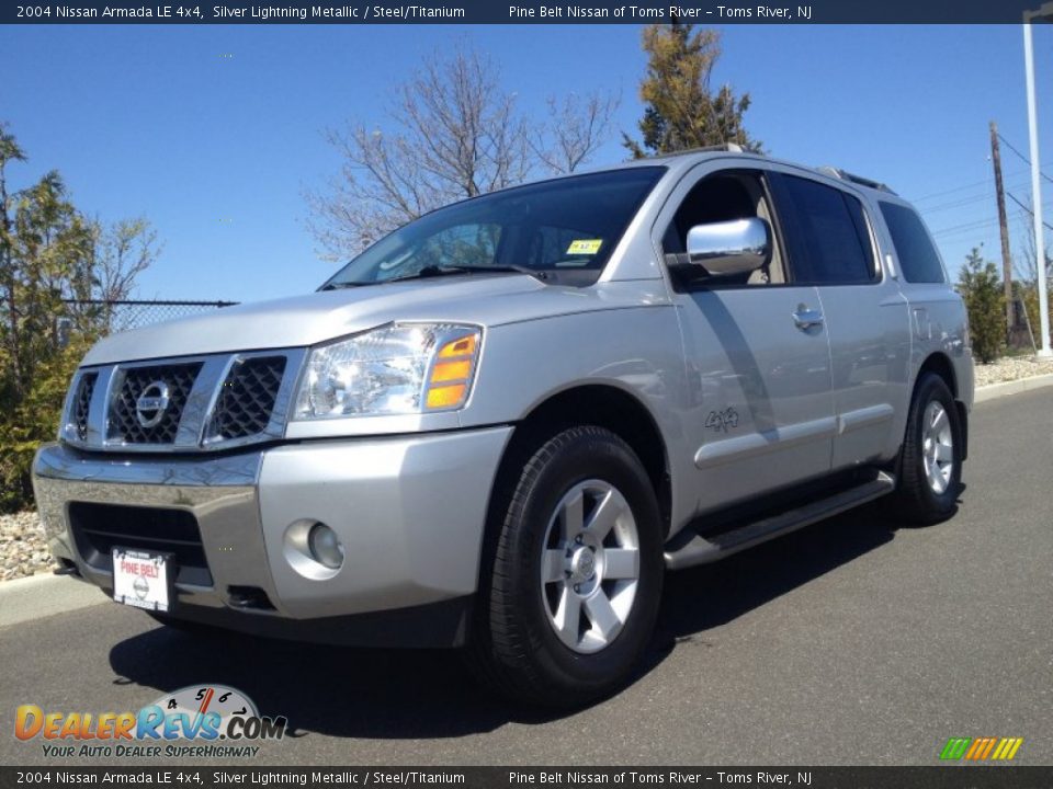 2004 Nissan Armada LE 4x4 Silver Lightning Metallic / Steel/Titanium Photo #1