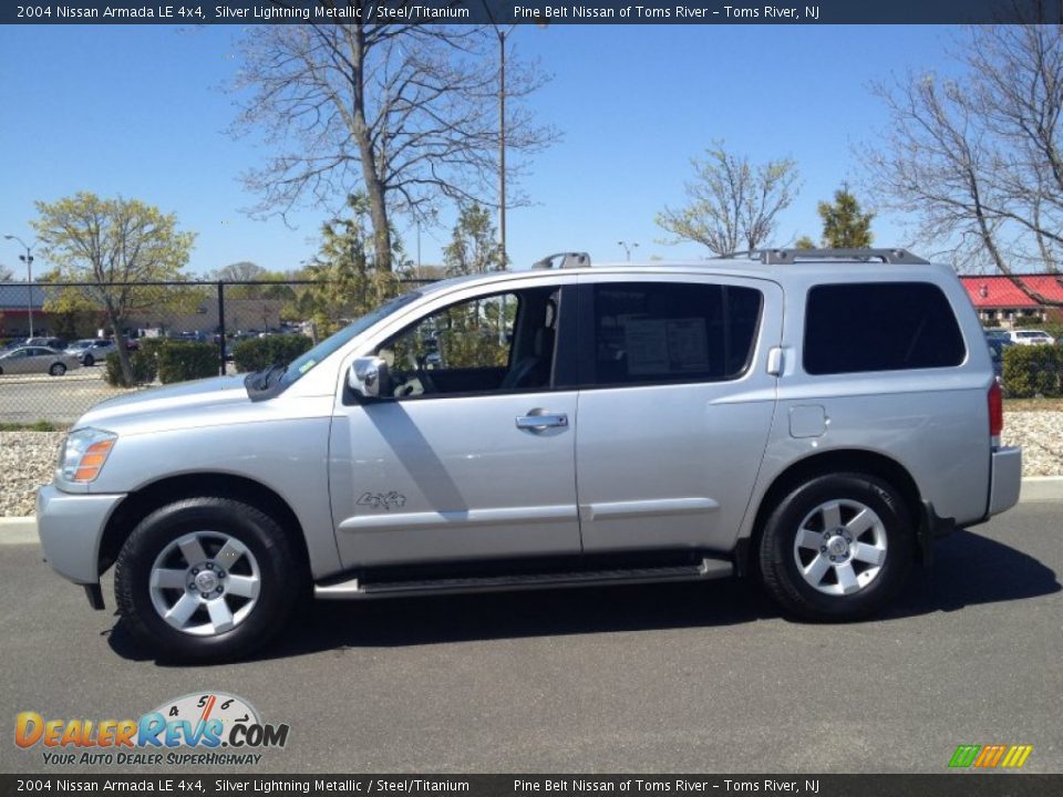 2004 Nissan Armada LE 4x4 Silver Lightning Metallic / Steel/Titanium Photo #4