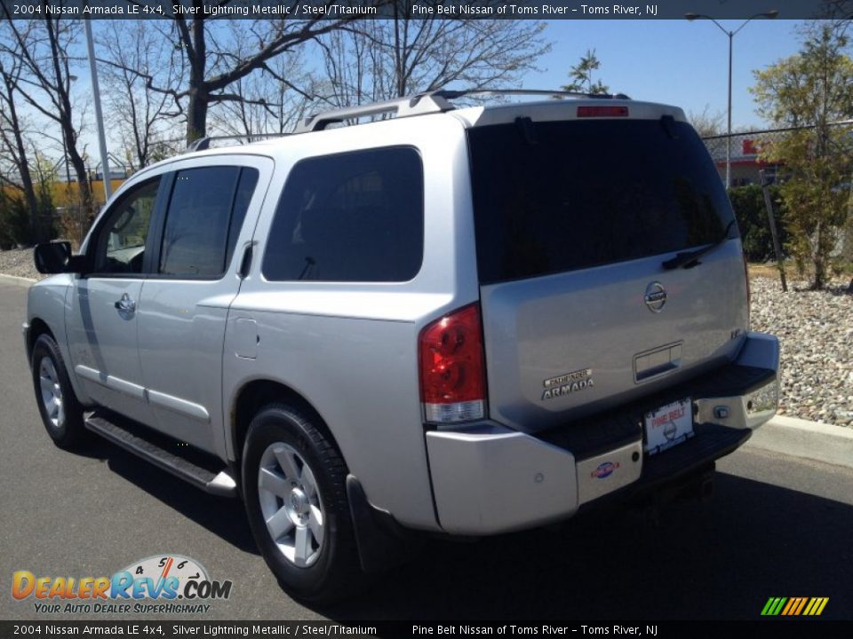 2004 Nissan Armada LE 4x4 Silver Lightning Metallic / Steel/Titanium Photo #5