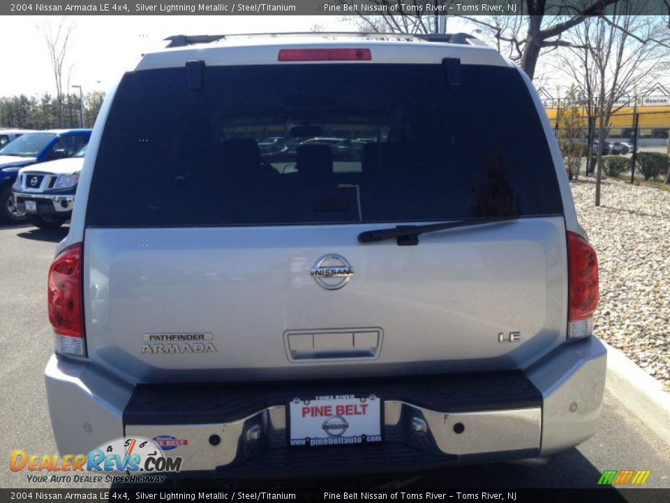 2004 Nissan Armada LE 4x4 Silver Lightning Metallic / Steel/Titanium Photo #6
