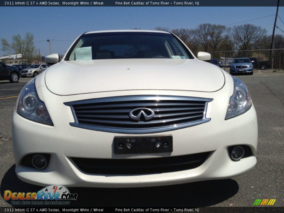 2011 Infiniti G 37 x AWD Sedan Moonlight White / Wheat Photo #2
