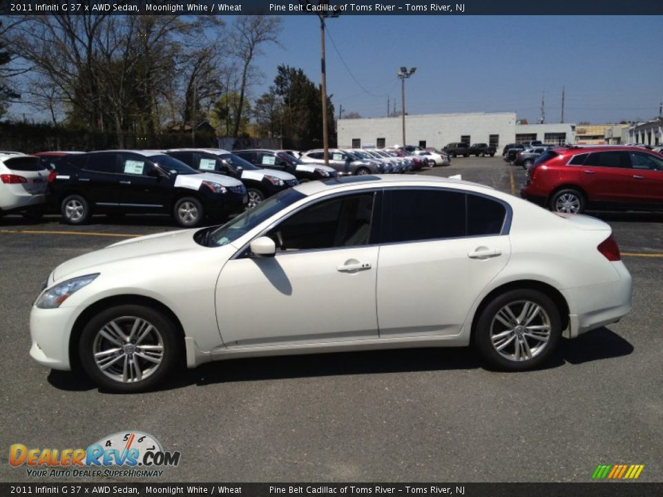 2011 Infiniti G 37 x AWD Sedan Moonlight White / Wheat Photo #3