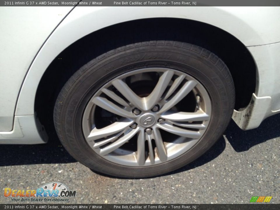 2011 Infiniti G 37 x AWD Sedan Moonlight White / Wheat Photo #4