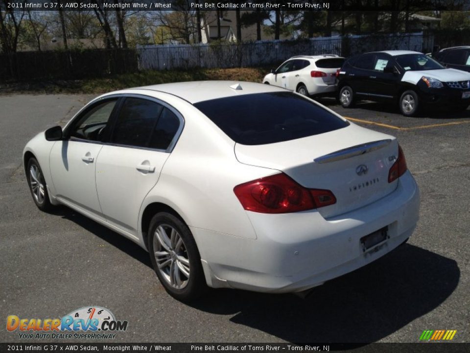 2011 Infiniti G 37 x AWD Sedan Moonlight White / Wheat Photo #5