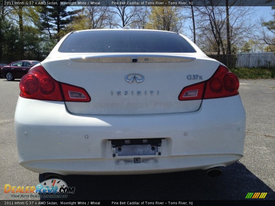 2011 Infiniti G 37 x AWD Sedan Moonlight White / Wheat Photo #6