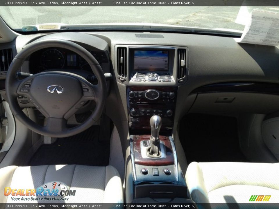 2011 Infiniti G 37 x AWD Sedan Moonlight White / Wheat Photo #9