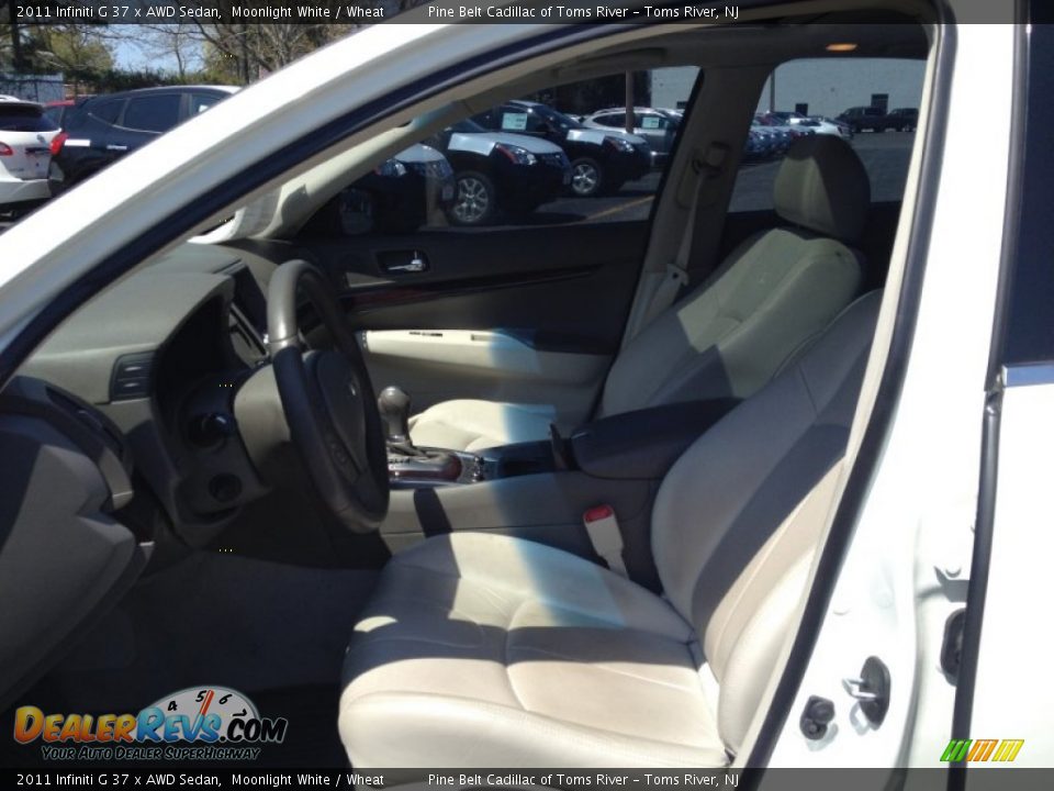 2011 Infiniti G 37 x AWD Sedan Moonlight White / Wheat Photo #10