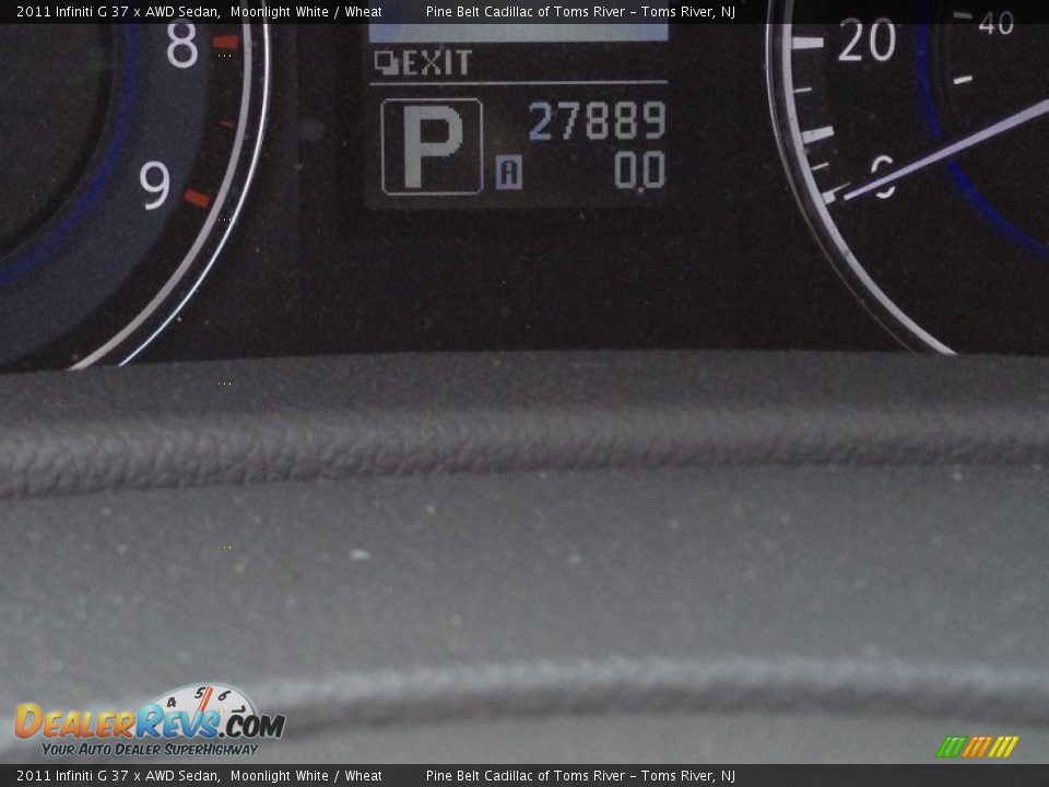 2011 Infiniti G 37 x AWD Sedan Moonlight White / Wheat Photo #15