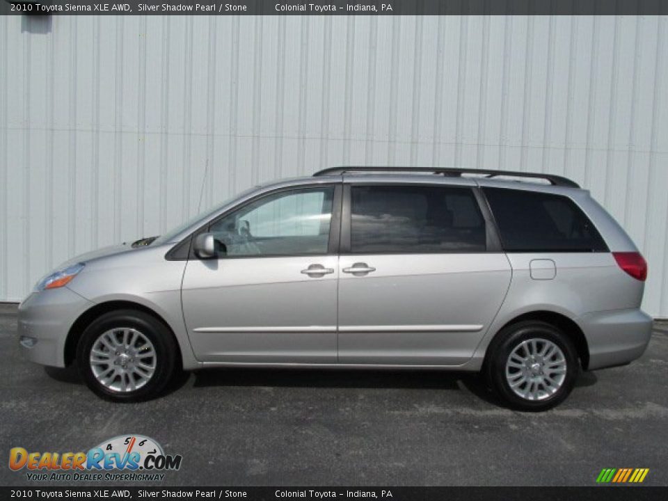 2010 Toyota Sienna XLE AWD Silver Shadow Pearl / Stone Photo #2