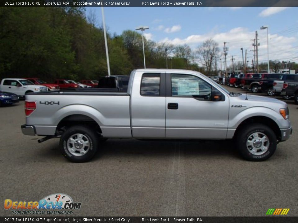 2013 Ford F150 XLT SuperCab 4x4 Ingot Silver Metallic / Steel Gray Photo #1