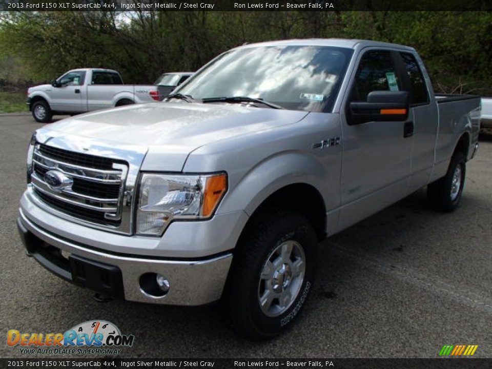2013 Ford F150 XLT SuperCab 4x4 Ingot Silver Metallic / Steel Gray Photo #4