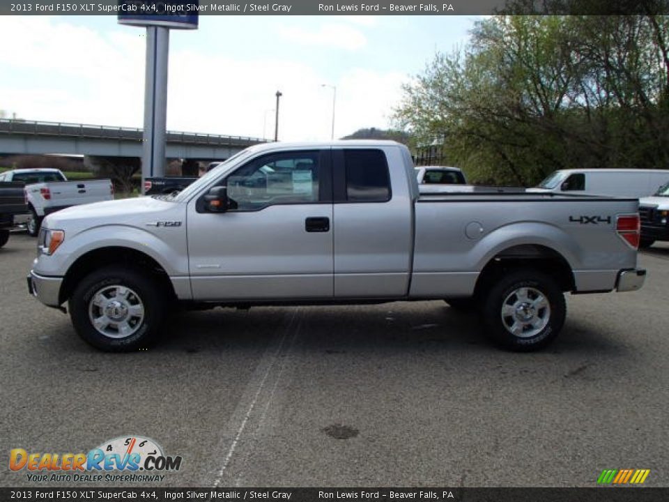 2013 Ford F150 XLT SuperCab 4x4 Ingot Silver Metallic / Steel Gray Photo #5