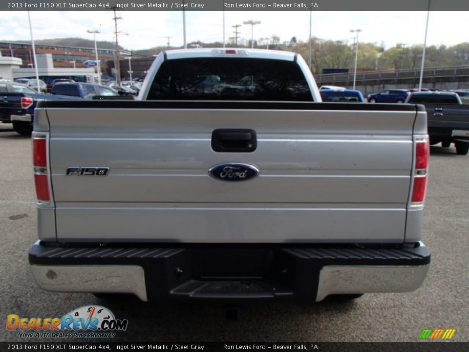 2013 Ford F150 XLT SuperCab 4x4 Ingot Silver Metallic / Steel Gray Photo #7