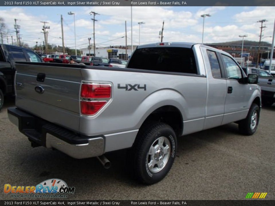 2013 Ford F150 XLT SuperCab 4x4 Ingot Silver Metallic / Steel Gray Photo #8