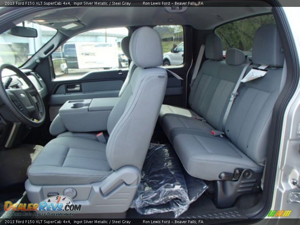Steel Gray Interior - 2013 Ford F150 XLT SuperCab 4x4 Photo #14