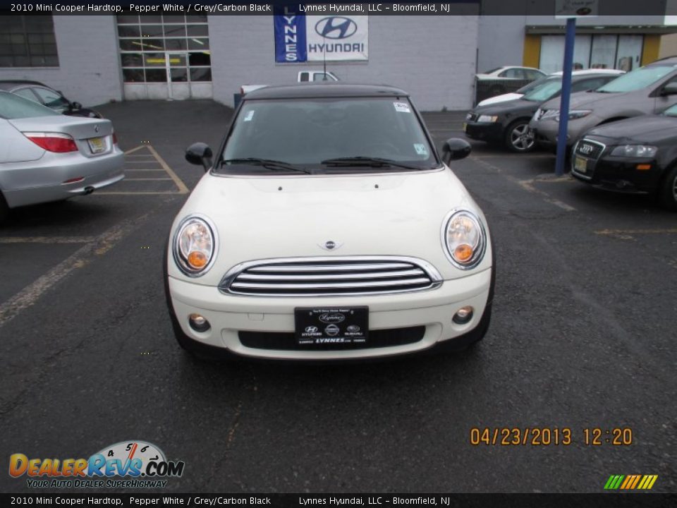 2010 Mini Cooper Hardtop Pepper White / Grey/Carbon Black Photo #1