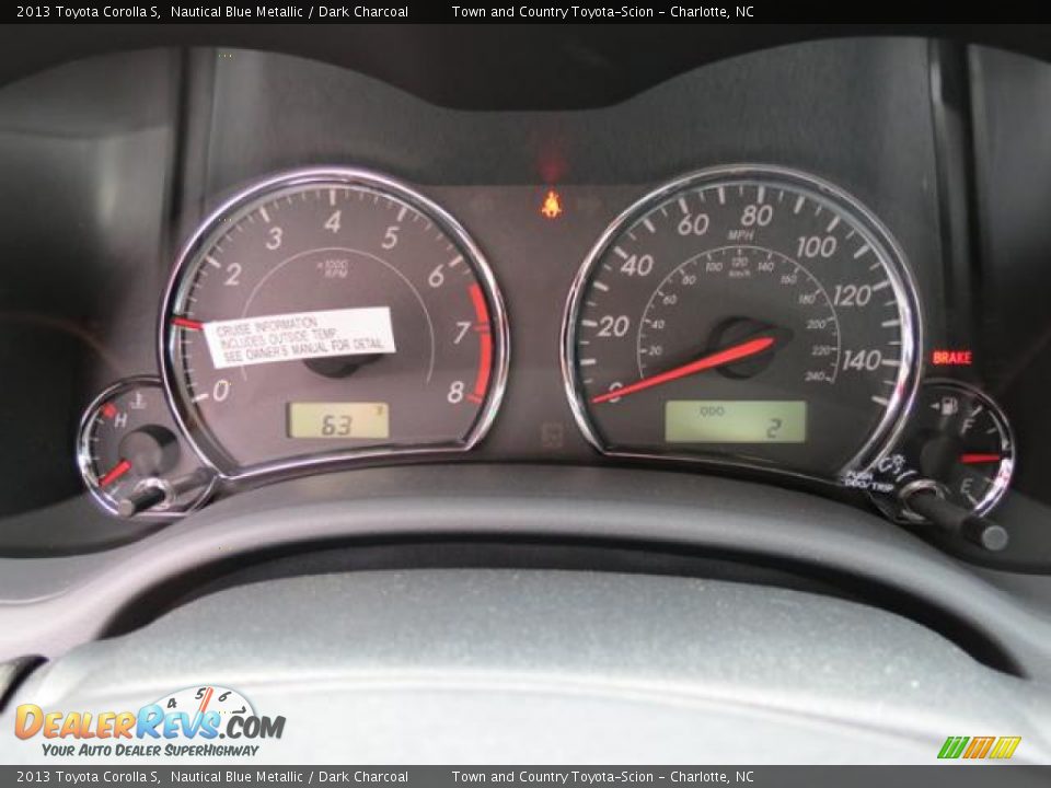 2013 Toyota Corolla S Nautical Blue Metallic / Dark Charcoal Photo #11