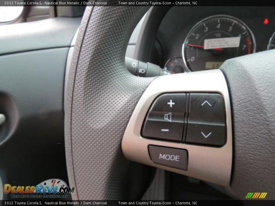 2013 Toyota Corolla S Nautical Blue Metallic / Dark Charcoal Photo #14