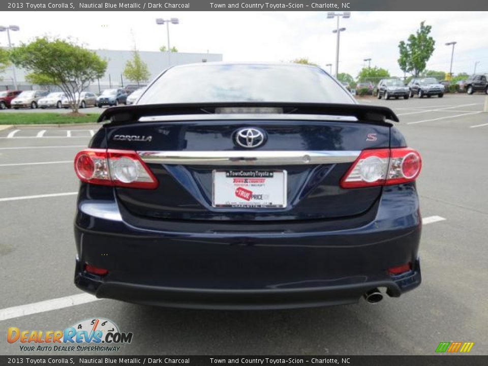 2013 Toyota Corolla S Nautical Blue Metallic / Dark Charcoal Photo #18