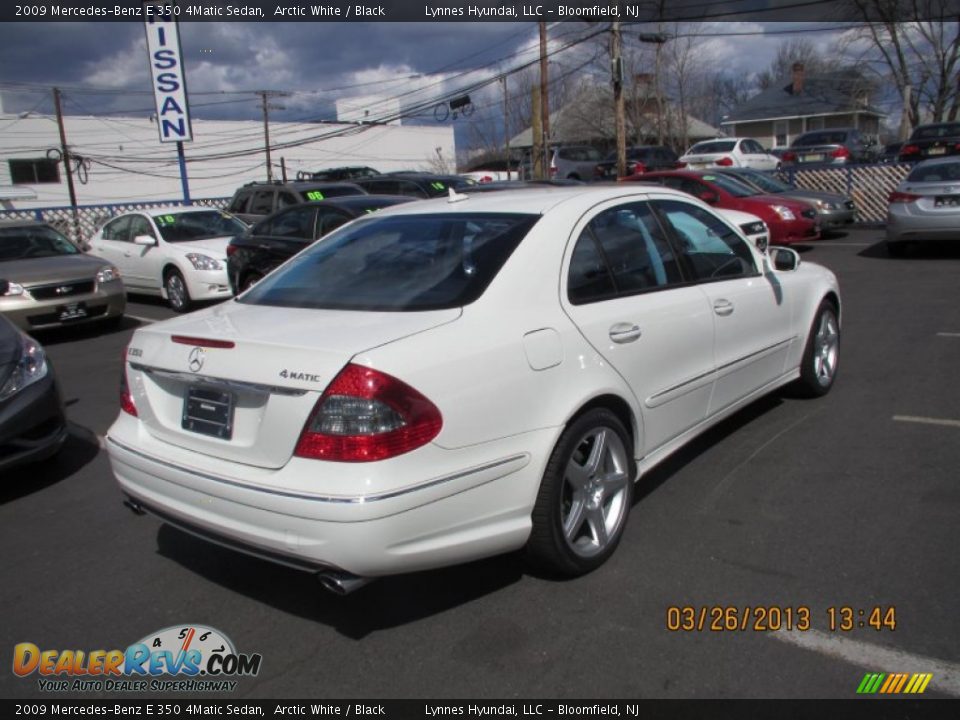 2009 Mercedes-Benz E 350 4Matic Sedan Arctic White / Black Photo #6