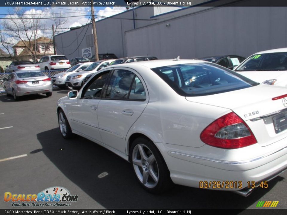 2009 Mercedes-Benz E 350 4Matic Sedan Arctic White / Black Photo #7