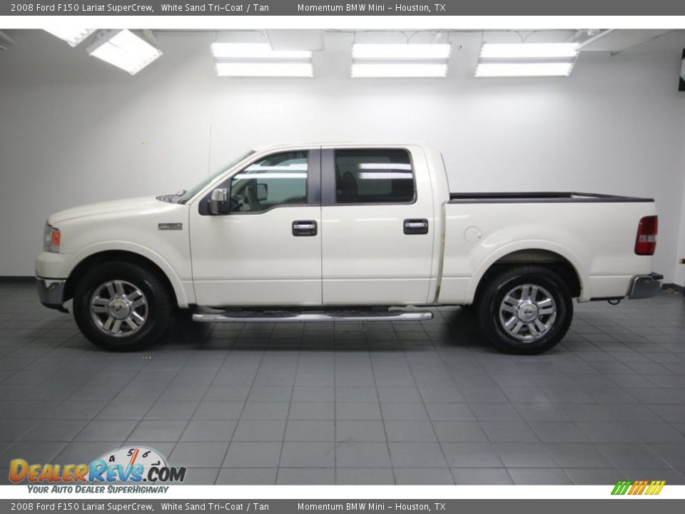 White Sand Tri-Coat 2008 Ford F150 Lariat SuperCrew Photo #2