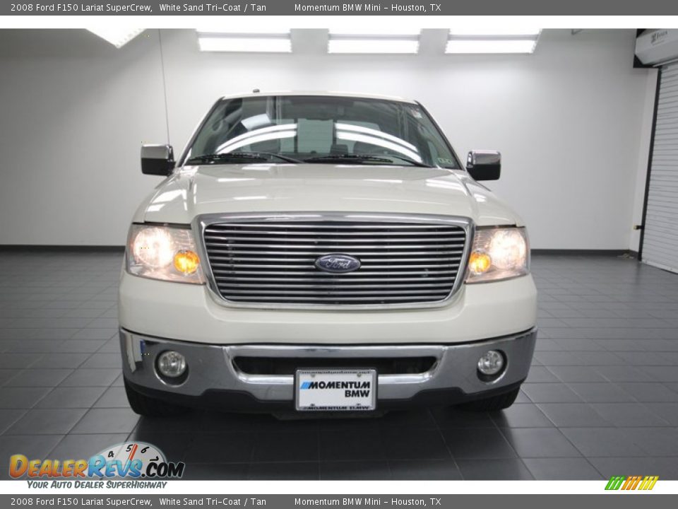 2008 Ford F150 Lariat SuperCrew White Sand Tri-Coat / Tan Photo #5
