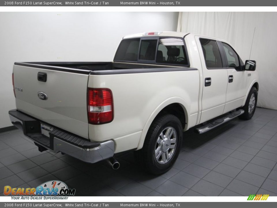 2008 Ford F150 Lariat SuperCrew White Sand Tri-Coat / Tan Photo #10