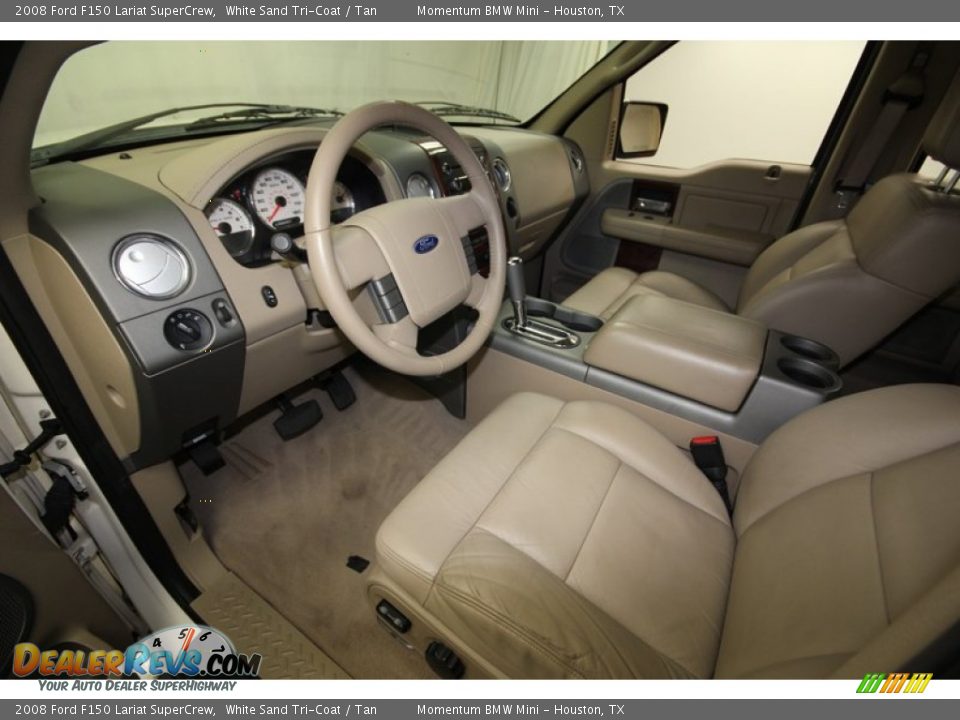 Tan Interior - 2008 Ford F150 Lariat SuperCrew Photo #12