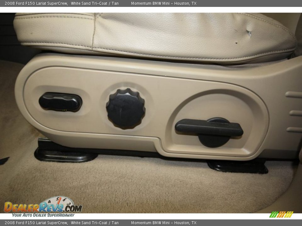 2008 Ford F150 Lariat SuperCrew White Sand Tri-Coat / Tan Photo #16