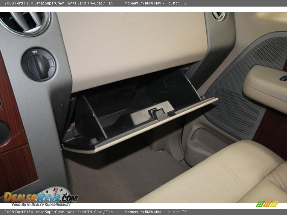 2008 Ford F150 Lariat SuperCrew White Sand Tri-Coat / Tan Photo #17
