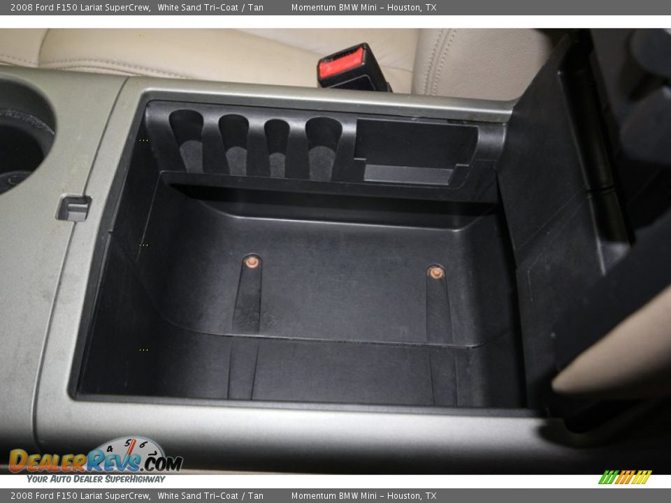 2008 Ford F150 Lariat SuperCrew White Sand Tri-Coat / Tan Photo #22