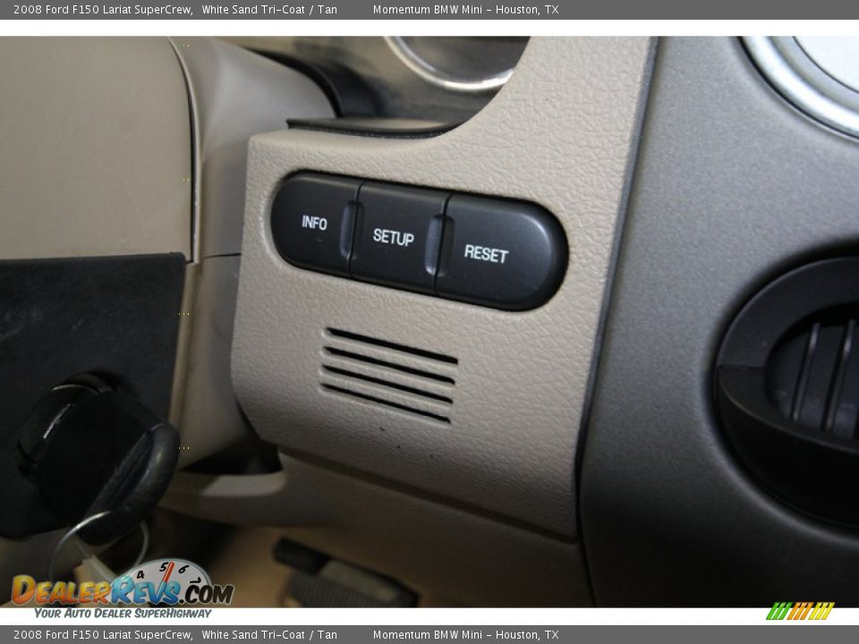 2008 Ford F150 Lariat SuperCrew White Sand Tri-Coat / Tan Photo #23