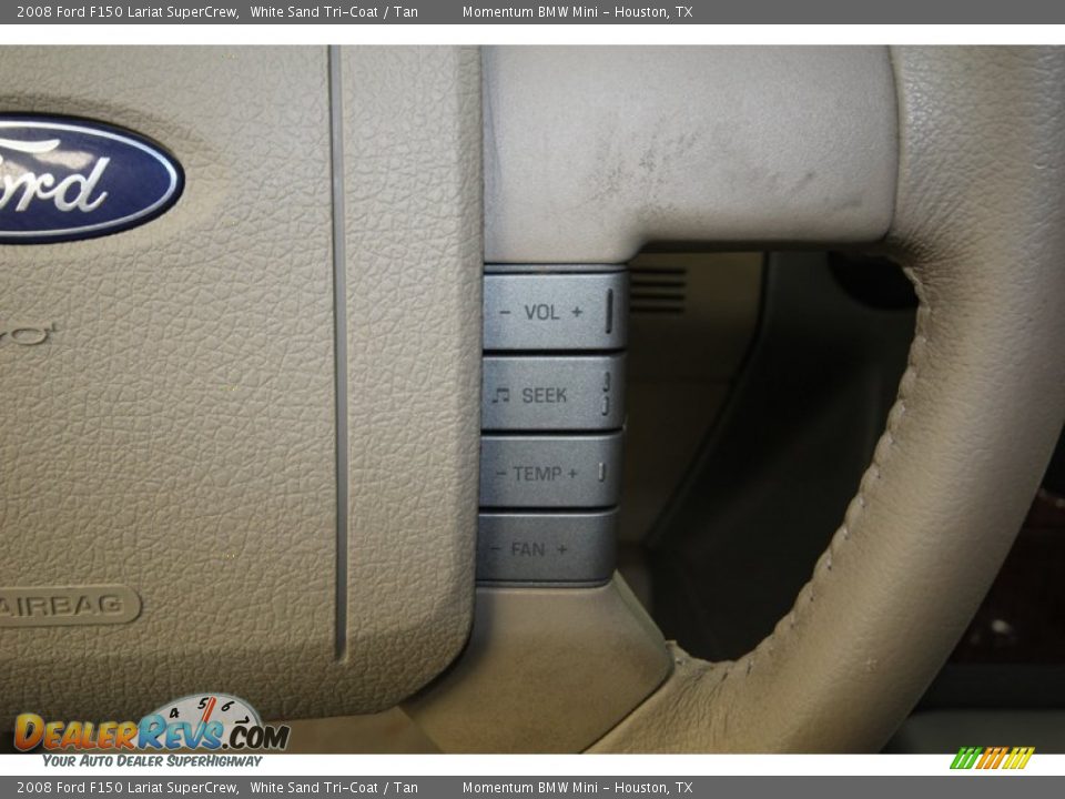 2008 Ford F150 Lariat SuperCrew White Sand Tri-Coat / Tan Photo #24