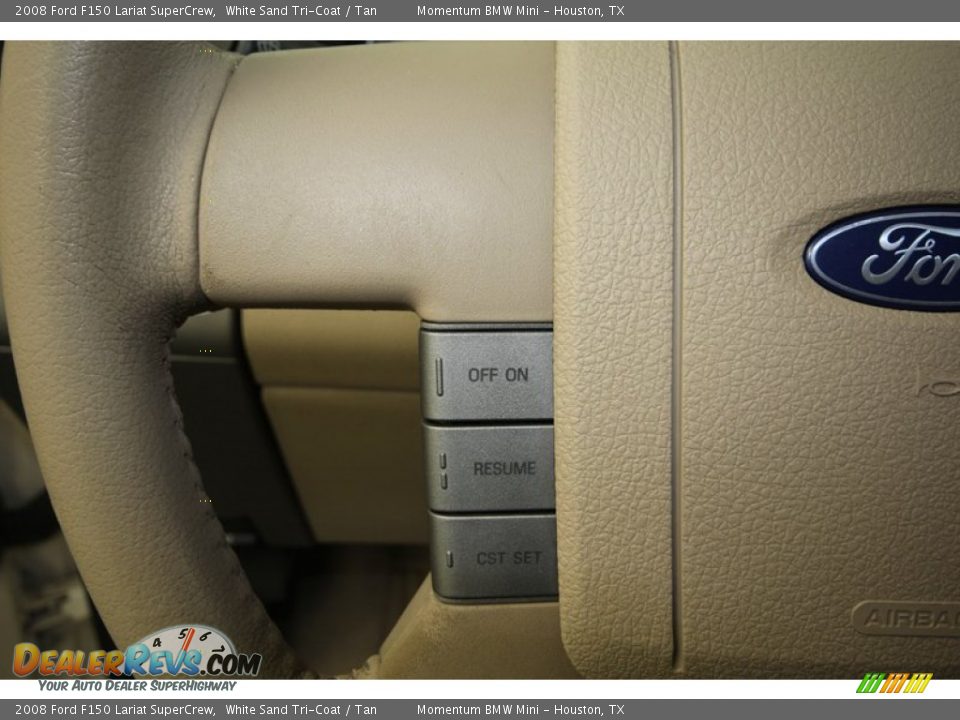 2008 Ford F150 Lariat SuperCrew White Sand Tri-Coat / Tan Photo #25