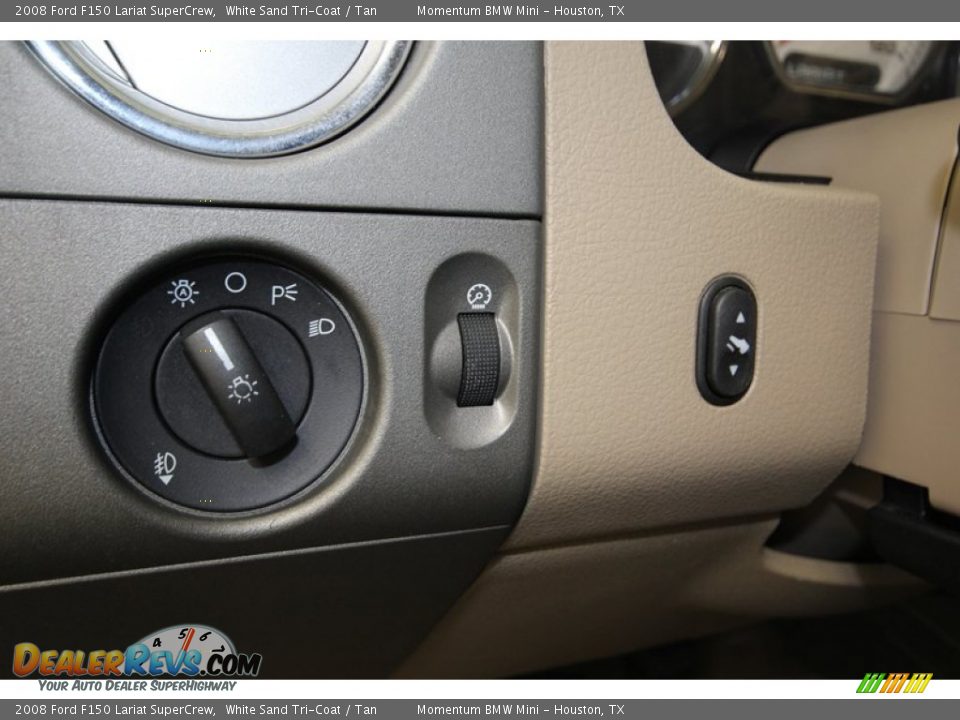 2008 Ford F150 Lariat SuperCrew White Sand Tri-Coat / Tan Photo #26