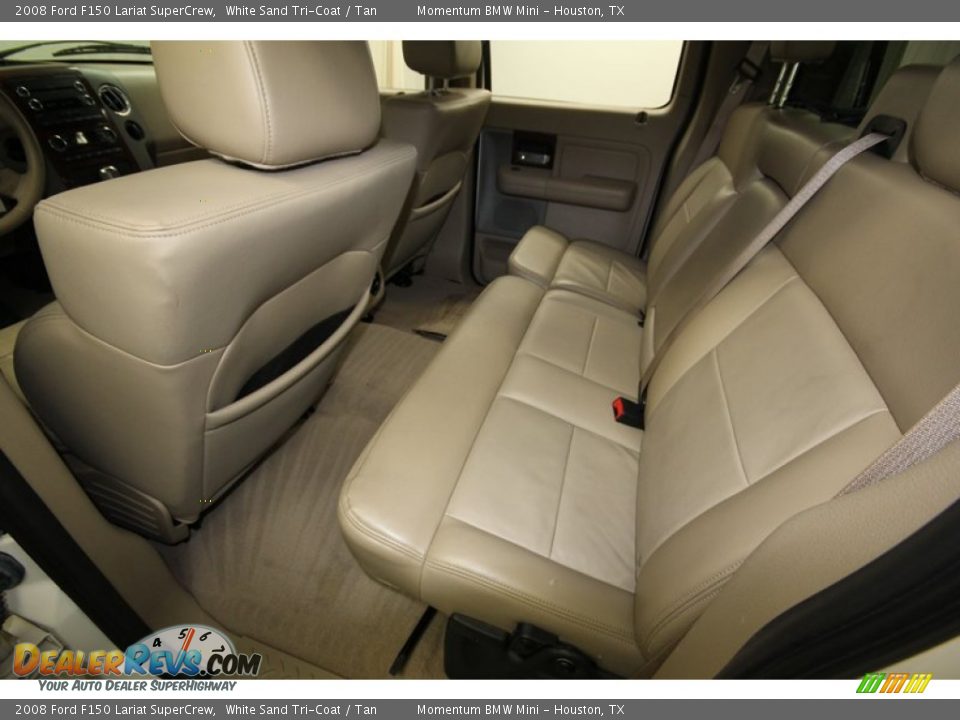 2008 Ford F150 Lariat SuperCrew White Sand Tri-Coat / Tan Photo #27