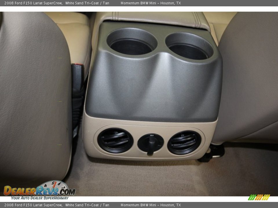 2008 Ford F150 Lariat SuperCrew White Sand Tri-Coat / Tan Photo #30