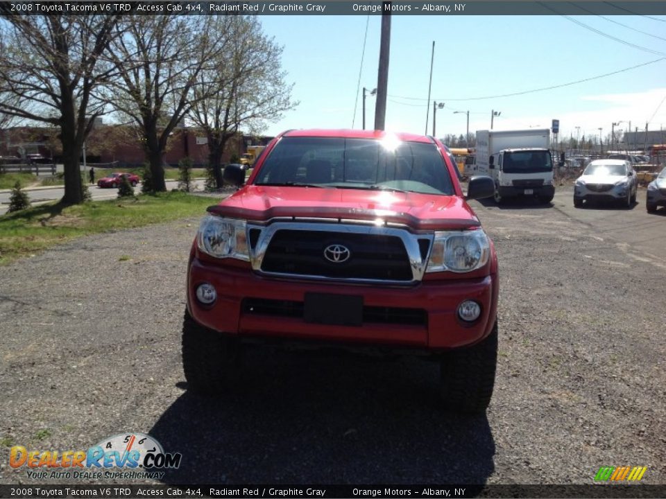 2008 Toyota Tacoma V6 TRD  Access Cab 4x4 Radiant Red / Graphite Gray Photo #7