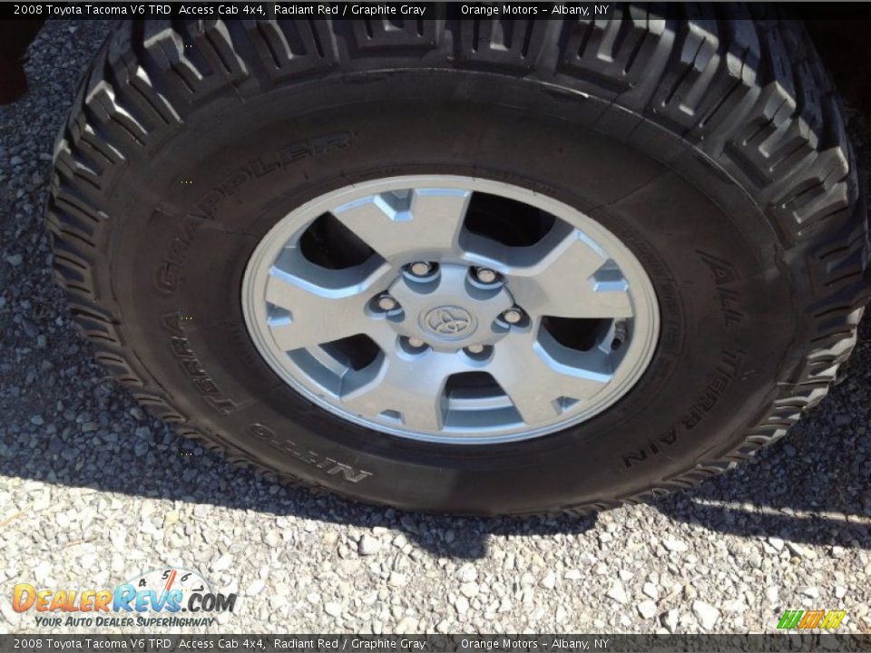 2008 Toyota Tacoma V6 TRD  Access Cab 4x4 Radiant Red / Graphite Gray Photo #8