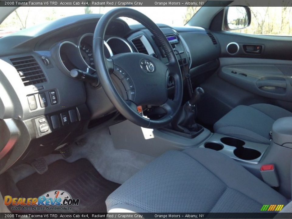2008 Toyota Tacoma V6 TRD  Access Cab 4x4 Radiant Red / Graphite Gray Photo #9