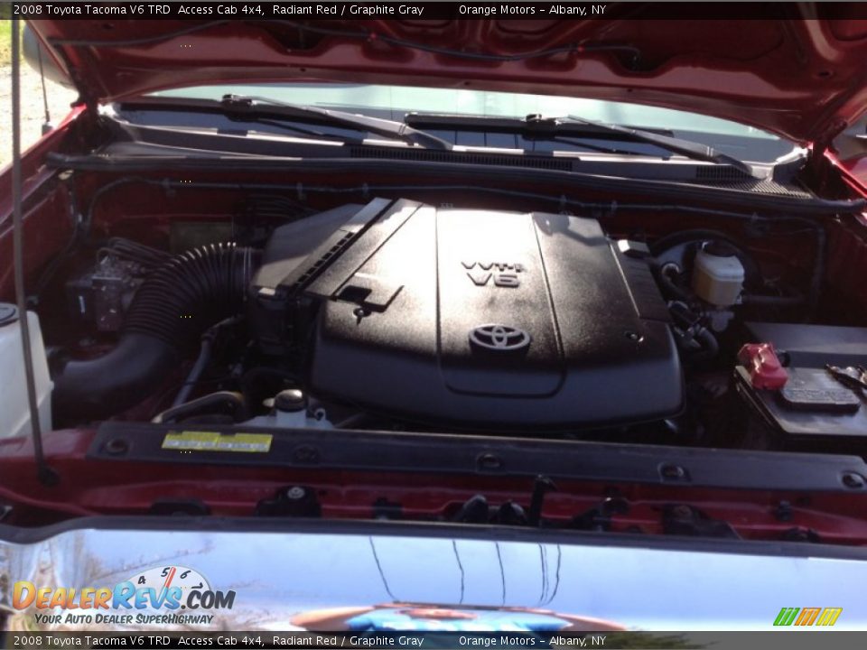 2008 Toyota Tacoma V6 TRD  Access Cab 4x4 Radiant Red / Graphite Gray Photo #14