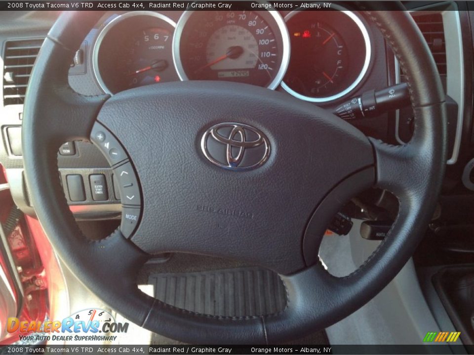 2008 Toyota Tacoma V6 TRD  Access Cab 4x4 Radiant Red / Graphite Gray Photo #15
